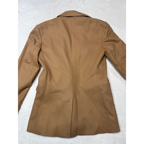 Rag & Bone Camel Double Breasted Wool Blend Blazer SZ 10 Quiet Luxury Classic - Picture 10 of 10